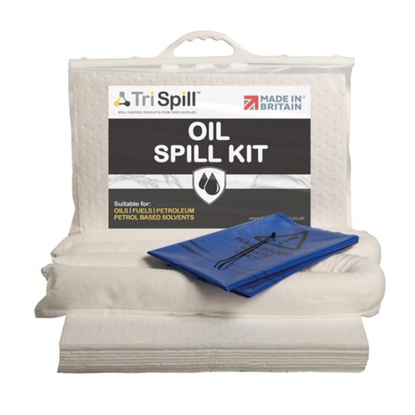 Easily Transported Absorbs Oils Fuels and Solvents with Oil Spill Response Kit