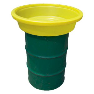 Yellow Polyethylene Drum Funnel with High Sides Reliable Spill Prevention